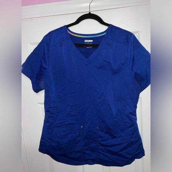 Women's Scrub Top Blue Size Large - Picture 1 of 7